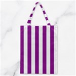Vertical Stripes - White and Purple Violet Classic Tote Bag