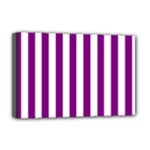 Vertical Stripes - White and Purple Violet Deluxe Canvas 18  x 12  (Stretched)
