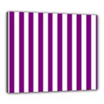 Vertical Stripes - White and Purple Violet Canvas 24  x 20  (Stretched)