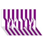 Vertical Stripes - White and Purple Violet MOM 3D Greeting Card (8x4)