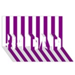 Vertical Stripes - White and Purple Violet #1 DAD 3D Greeting Card (8x4)