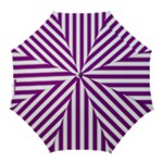 Vertical Stripes - White and Purple Violet Golf Umbrella