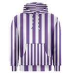 Vertical Stripes - White and Dark Lavender Violet Men s Pullover Hoodie