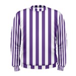 Vertical Stripes - White and Dark Lavender Violet Men s Sweatshirt