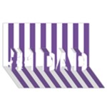 Vertical Stripes - White and Dark Lavender Violet #1 DAD 3D Greeting Card (8x4)