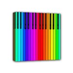 Rainbow Piano Keyboard  Mini Canvas 4  x 4  (Stretched)