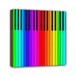 Rainbow Piano Keyboard  Mini Canvas 6  x 6  (Stretched)