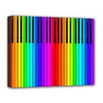 Rainbow Piano Keyboard  Canvas 14  x 11  (Stretched)