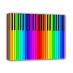 Rainbow Piano Keyboard  Deluxe Canvas 14  x 11  (Stretched)