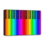 Rainbow Piano Keyboard  Deluxe Canvas 18  x 12  (Stretched)