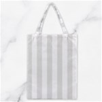 Vertical Stripes - White and Platinum Gray Classic Tote Bag