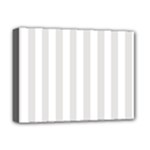 Vertical Stripes - White and Platinum Gray Deluxe Canvas 16  x 12  (Stretched)