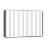 Vertical Stripes - White and Platinum Gray Deluxe Canvas 18  x 12  (Stretched)