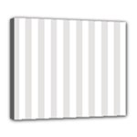 Vertical Stripes - White and Platinum Gray Deluxe Canvas 24  x 20  (Stretched)