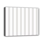 Vertical Stripes - White and Platinum Gray Canvas 10  x 8  (Stretched)