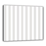 Vertical Stripes - White and Platinum Gray Canvas 24  x 20  (Stretched)