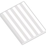 Vertical Stripes - White and Platinum Gray Large Memo Pads