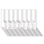 Vertical Stripes - White and Platinum Gray BEST BRO 3D Greeting Card (8x4)