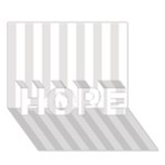 Vertical Stripes - White and Platinum Gray HOPE 3D Greeting Card (7x5)