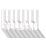 Vertical Stripes - White and Platinum Gray #1 DAD 3D Greeting Card (8x4)