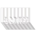Vertical Stripes - White and Platinum Gray SORRY 3D Greeting Card (8x4)