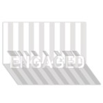 Vertical Stripes - White and Platinum Gray ENGAGED 3D Greeting Card (8x4)