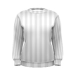 Vertical Stripes - White and Pale Gray Women s Sweatshirt
