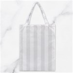 Vertical Stripes - White and Pale Gray Classic Tote Bag