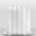 Vertical Stripes - White and Pale Gray Drawstring Bag (Small)