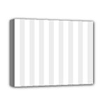 Vertical Stripes - White and Pale Gray Deluxe Canvas 14  x 11  (Stretched)