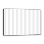 Vertical Stripes - White and Pale Gray Canvas 18  x 12  (Stretched)