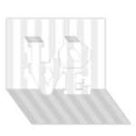 Vertical Stripes - White and Pale Gray LOVE 3D Greeting Card (7x5)