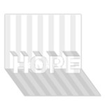 Vertical Stripes - White and Pale Gray HOPE 3D Greeting Card (7x5)