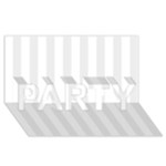 Vertical Stripes - White and Pale Gray PARTY 3D Greeting Card (8x4)