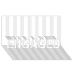 Vertical Stripes - White and Pale Gray ENGAGED 3D Greeting Card (8x4)
