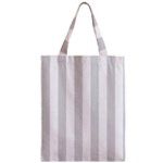 Vertical Stripes - White and Gainsboro Gray Zipper Classic Tote Bag
