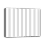 Vertical Stripes - White and Gainsboro Gray Deluxe Canvas 14  x 11  (Stretched)