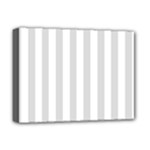Vertical Stripes - White and Gainsboro Gray Deluxe Canvas 16  x 12  (Stretched)