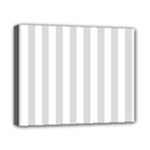 Vertical Stripes - White and Gainsboro Gray Canvas 10  x 8  (Stretched)