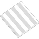Vertical Stripes - White and Gainsboro Gray Small Memo Pads