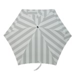 Vertical Stripes - White and Gainsboro Gray Mini Umbrella