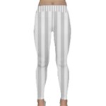 Vertical Stripes - White and Light Gray Yoga Leggings