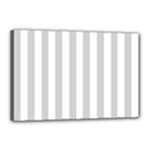 Vertical Stripes - White and Light Gray Canvas 18  x 12  (Stretched)