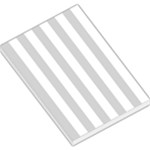 Vertical Stripes - White and Light Gray Large Memo Pads