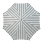 Vertical Stripes - White and Light Gray Golf Umbrella