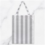 Vertical Stripes - White and Silver Gray Classic Tote Bag