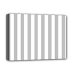 Vertical Stripes - White and Silver Gray Deluxe Canvas 16  x 12  (Stretched)