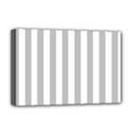 Vertical Stripes - White and Silver Gray Deluxe Canvas 18  x 12  (Stretched)