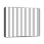 Vertical Stripes - White and Silver Gray Canvas 10  x 8  (Stretched)