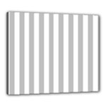 Vertical Stripes - White and Silver Gray Canvas 24  x 20  (Stretched)